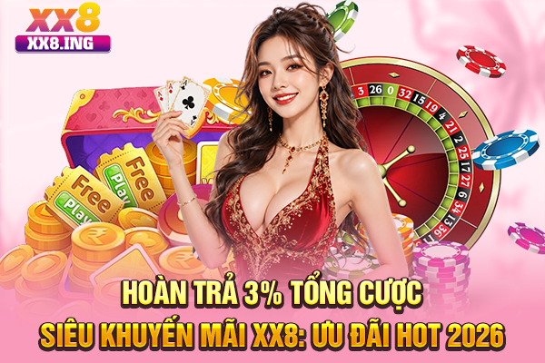 Hoàn Trả 3% Tổng Cược Siêu Khuyến Mãi XX8: Ưu Đãi Hot 2025